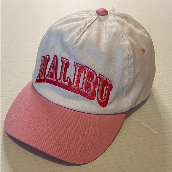 Malibu Accessories - White and Pink Malibu Cap NWT